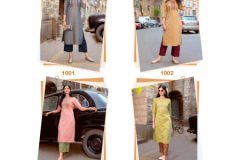 07 Chanel Fashion Seasons Kurtis With Pant Pure Cotton Design 1001 to 1004