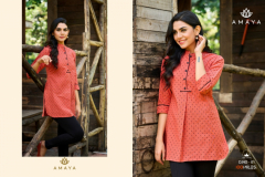 100 Miles Amaya Pure Cotton Short Kurti Design 01 to 04 Series