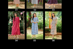 100 Miles Damini Cotton Long Kurti Design 01 to 06 Series (2)