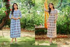 100 Miles Damini Cotton Long Kurti Design 01 to 06 Series (4)