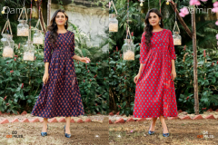 100 Miles Damini Cotton Long Kurti Design 01 to 06 Series (5)