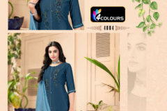 4 Colours Gulzar Pure Muslin Kurti With Bottom & Dupatta Design 4001 to 4006 Series (10)