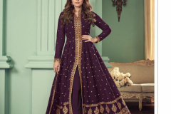 Aashirwad Creation Alizza Real Georgette Designer Gown Design 8525 to 8529 Series (14)