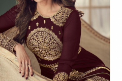 Aashirwad Creation Alizza Real Georgette Designer Gown Design 8525 to 8529 Series (17)