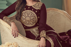 Aashirwad Creation Alizza Real Georgette Designer Gown Design 8525 to 8529 Series (5)