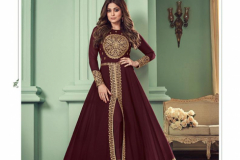 Aashirwad Creation Alizza Real Georgette Designer Gown Design 8525 to 8529 Series (7)