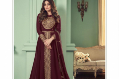 Aashirwad Creation Alizza Real Georgette Designer Gown Design 8525 to 8529 Series (9)