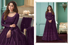 Aashirwad Creation Rose Real Georgette Designer Suit Design 8519 to 8523 Series (10)