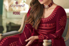 Aashirwad Creation Rose Real Georgette Designer Suit Design 8519 to 8523 Series (1)