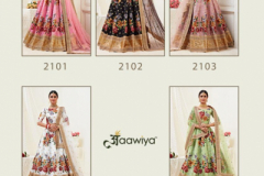 Aawiya Hiranyam Vol 01 Heavy Net Banglori Satin Sequence Design 2101 to 2105 12