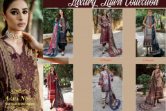 Agha Noor Vol 9 Luxury Lawn Collection Pure Lawn Cotton Pakistani Suits Collection Design 9001 to 9006 Series (2)