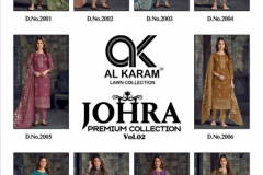 Al Karam Johra Premium Collection Vol 02 Cotton Print Salwar Suits Design 2001 to 2010 Series (15)