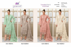 Al Khushbu Tawakkal Vol 3 Pakistani Salwar Suits Design 3028A to 3028D Series (4)