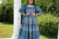 Alfaaz Vol 3 Chanderi With Digital Print Gown Design 3001 to 3006 Series (13)
