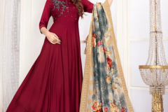 Alishka Fashion Fabulous Gown With Banarasi Dupatta Design 1001 to 1006 3
