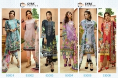 Alizah Vol 3 Digital Print Collection Cyra Fashion 53001 to 53006 Series 5