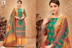 Alok Suit Bella Pure Maslin Designer Print Salwar Suits Collection Design 1201-001 to 1201-006 Series (5)