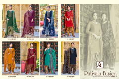 Alok Suit Patiyala Fusion 10 Pure Viscose Raayon Salwar Suits Collection Design H-1163-001 to H-1163-1010 Series (10)