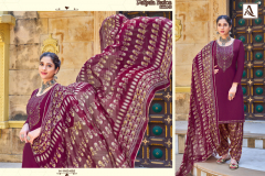 Alok Suit Patiyala Fusion 10 Pure Viscose Raayon Salwar Suits Collection Design H-1163-001 to H-1163-1010 Series (9)