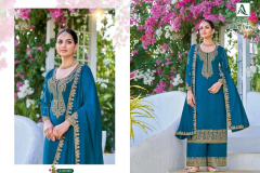 Alok Suit Pure Vichitra Silk With Embroidery Salwar Suit Collection Design 1237-001 to 1237-006 Series (8)