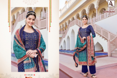 Alok Suits Jamdani Jam Cottom With Printed Salwar Suits Collection Design 1151-001 to 1151-008 Series (10)