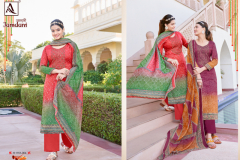 Alok Suits Jamdani Jam Cottom With Printed Salwar Suits Collection Design 1151-001 to 1151-008 Series (6)
