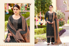 Alok Suits Nayaab Pure Jam Solid Katha Style Embroidered Suits Collection Design 1146-001 to 1146-006 Series (5)