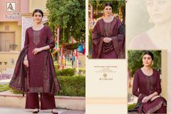 Alok Suits Nayaab Pure Jam Solid Katha Style Embroidered Suits Collection Design 1146-001 to 1146-006 Series (8)
