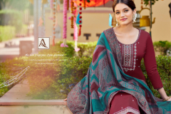 Alok Suits Nayaab Pure Jam Solid Katha Style Embroidered Suits Collection Design 1146-001 to 1146-006 Series (9)