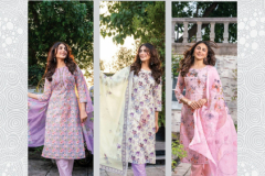 Anju Fabric Flairs Vol 02 Pure Cotton Schiffli Kurti With Bottom & Dupatta Collection Design 3001 to 3006 Series (3)