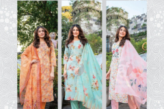 Anju Fabric Flairs Vol 02 Pure Cotton Schiffli Kurti With Bottom & Dupatta Collection Design 3001 to 3006 Series (5)