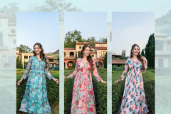 Anju Fabric Flora Vol 02 Premium Chiffon One Piece Dresses Collection Design 3031 to 3036 Series (8)