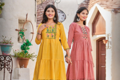 Ankita Fashion Weekend Cotton Long Kurti Collection Design 1001 to 1008 Series (1)