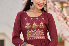 Ankita Fashion Weekend Cotton Long Kurti Collection Design 1001 to 1008 Series (4)