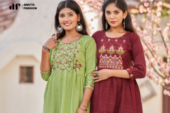 Ankita Fashion Weekend Cotton Long Kurti Collection Design 1001 to 1008 Series (5)