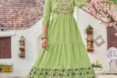 Ankita Fashion Weekend Cotton Long Kurti Collection Design 1001 to 1008 Series (8)