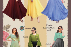 Aradhna Fashion Fabulous Vol 02 Heavy Reyon Embroidery Long Gown Kurti Design 1001 to 1012 (13)