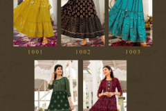 Aradhna Fashion Forever Vol 1 Long Gown Kurti Collection Design 1001 to 1009 Series (18)