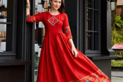 Aradhna Level 07 Pure Cotton With Work Long Kurti Collection Design 7001 to 7012 Series (11)