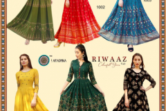 Aradhna Riwaaj Vol 11 Heavy Reyon Gown Design 1001 to 1011