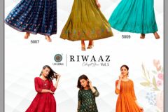 Aradhna Riwaaz Vol 5 Rayon Long Gown Kurti Collection Design 5001 to 5012 Series (10)