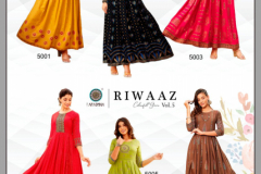 Aradhna Riwaaz Vol 5 Rayon Long Gown Kurti Collection Design 5001 to 5012 Series (9)