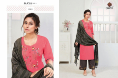 Baanvi Maya Kurti With Palazzo & Dupatta Design 1001 to 1007 Series (3)