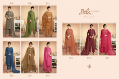 Bela Fashion Nazariya Vol 02 Heavy Muslin Embroidery Work Design 909 to 917 11