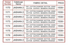 Bela Jashan Vol 02 Cotton Chanderi Design 1170 to 1177 19