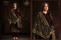 Belliza Designer Studio Ranjha Velvet Designer Suit Collection Design 738-001 to 738-006 Series (7)