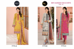 Bin Saeed Lawn Collection Execulive Vol 01 Pakistani Salwar Suits Collection Design 7773A to 7773C Series (5)