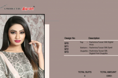 Bipson Noor Pashmina Tussar Silk With Digital Print Salwar Suit Design 970 to 973 Series (7)
