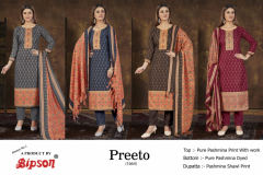 Bipson Preeto 1664 Pashmina Salwar Suits Design 01 to 04 Series (4)