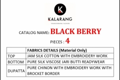 Black Berry Kalarang 1231 to 1234 Series 2